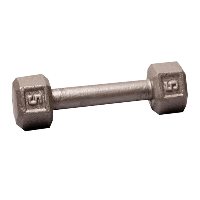 Body Solid Body-Solid Cast Iron Hex Dumbbell - 5 Lb. 3 Body Solid Body-Solid Cast Iron Hex Dumbbell - 5 Lb.