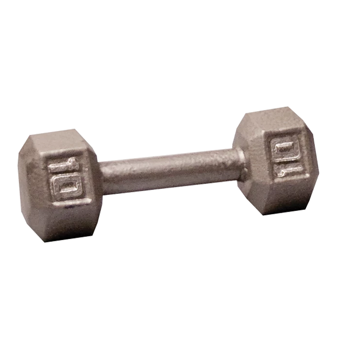 Body Solid Body-Solid Cast Iron Hex Dumbbell - 10 Lb. 3 Body Solid Body-Solid Cast Iron Hex Dumbbell - 10 Lb.