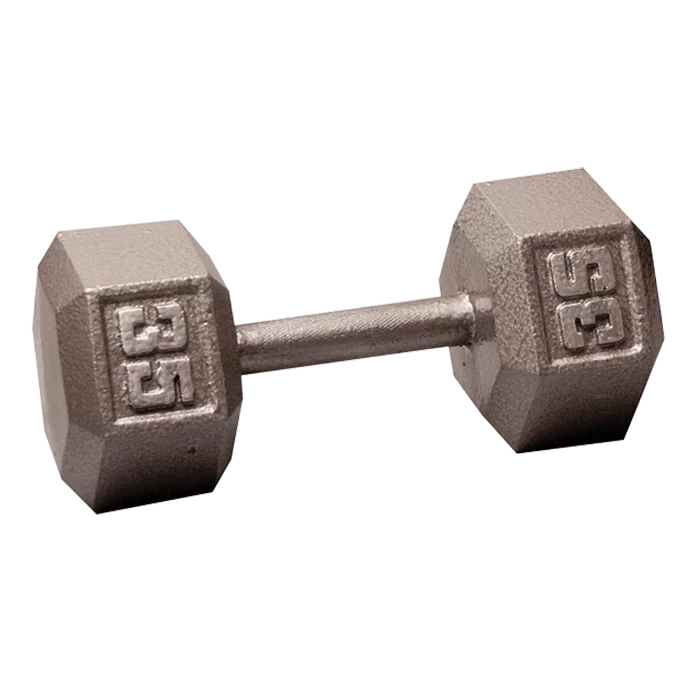 Body Solid Body-Solid Cast Iron Hex Dumbbell - 35 Lb. 3 Body Solid Body-Solid Cast Iron Hex Dumbbell - 35 Lb.