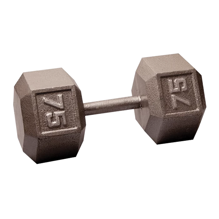 Body Solid Body-Solid Cast Iron Hex Dumbbell - 75 Lb. 3 Body Solid Body-Solid Cast Iron Hex Dumbbell - 75 Lb.
