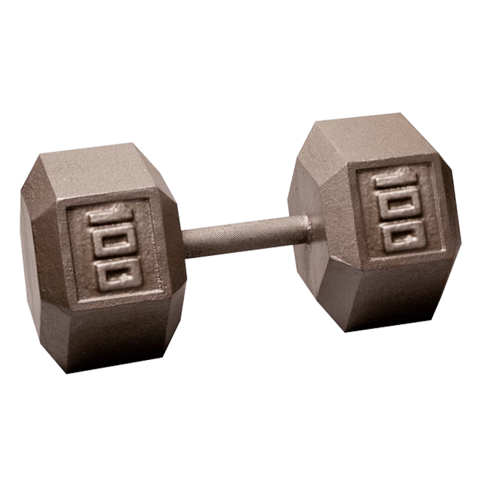 Body Solid Body-Solid Cast Iron Hex Dumbbell - 100 Lb. 3 Body Solid Body-Solid Cast Iron Hex Dumbbell - 100 Lb.