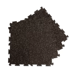 Body Solid Body-Solid Interlocking Rubber Flooring - Black W/ Gray Specs