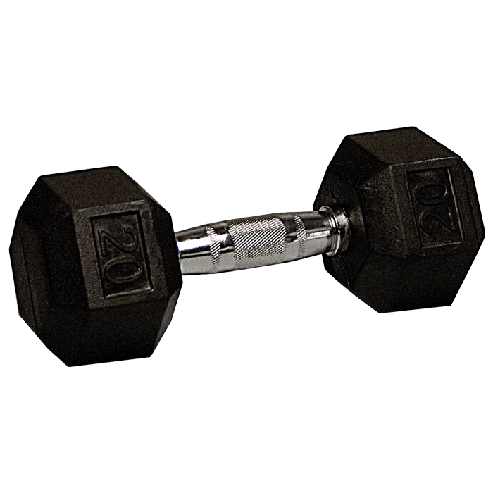 Body Solid 20 Lb Rubber Coated Hex Dumbbell 3 Body Solid 20 Lb Rubber Coated Hex Dumbbell