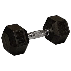 Body Solid 25 Lb Rubber Coated Hex Dumbbell