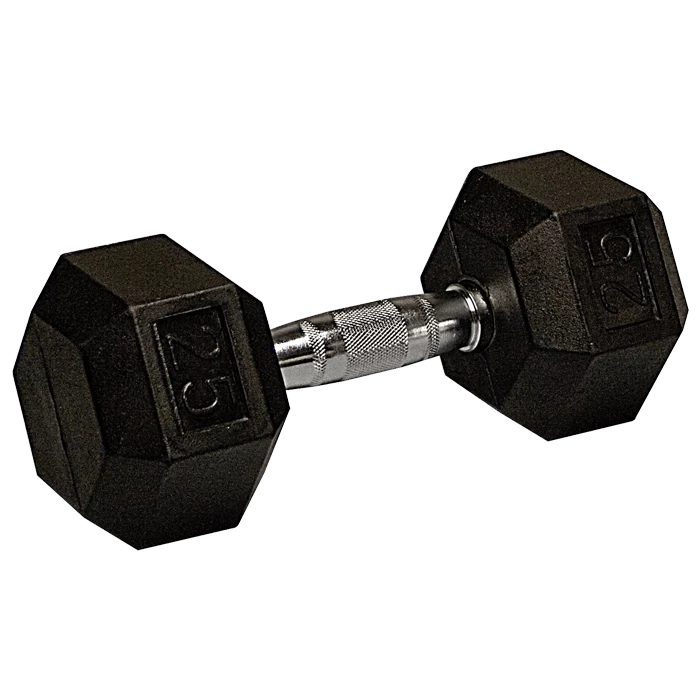 Body Solid 25 Lb Rubber Coated Hex Dumbbell 3 Body Solid 25 Lb Rubber Coated Hex Dumbbell