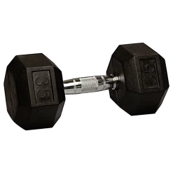 Body Solid 35 Lb Rubber Coated Hex Dumbbell
