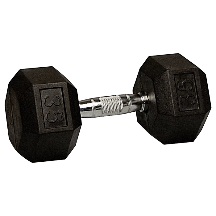 Body Solid 35 Lb Rubber Coated Hex Dumbbell 2 Body Solid 35 Lb Rubber Coated Hex Dumbbell