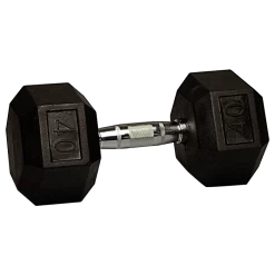 Body Solid 40 Lb Rubber Coated Hex Dumbbell