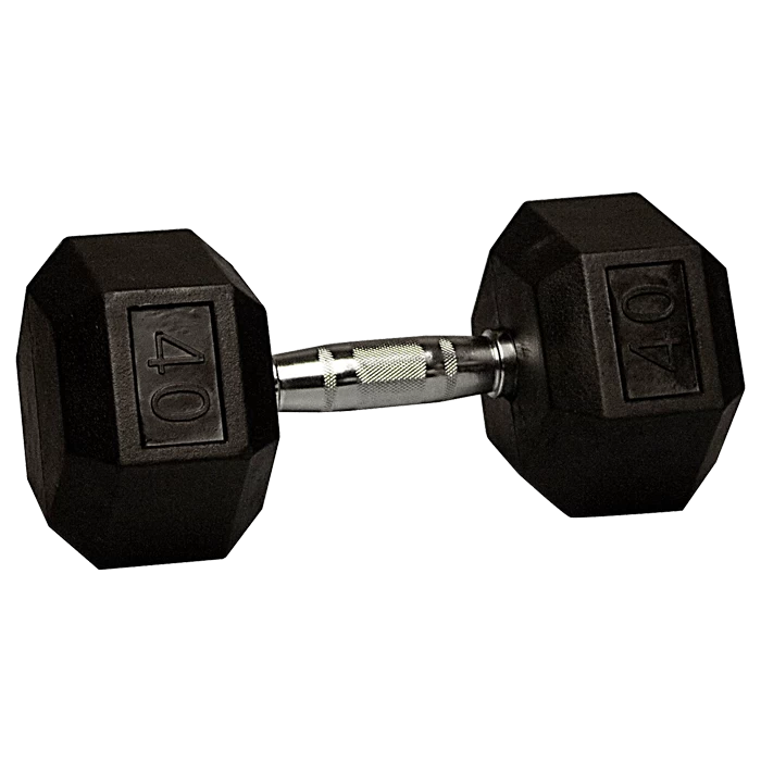Body Solid 40 Lb Rubber Coated Hex Dumbbell 3 Body Solid 40 Lb Rubber Coated Hex Dumbbell