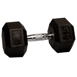 Body Solid 45 Lb Rubber Coated Hex Dumbbell