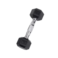 Body Solid 5 Lb Rubber Coated Hex Dumbbell