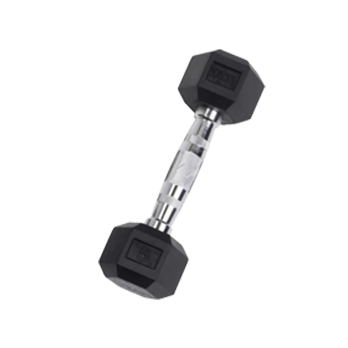 Body Solid 5 Lb Rubber Coated Hex Dumbbell 3 Body Solid 5 Lb Rubber Coated Hex Dumbbell