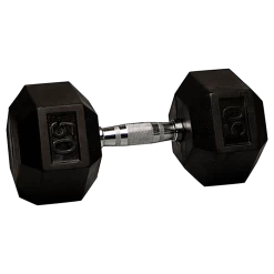 Body Solid 50 Lb Rubber Coated Hex Dumbbell