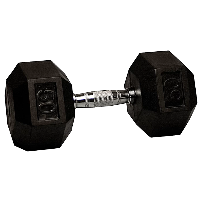 Body Solid 50 Lb Rubber Coated Hex Dumbbell 3 Body Solid 50 Lb Rubber Coated Hex Dumbbell