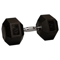 Body Solid 60 Lb Rubber Coated Hex Dumbbell