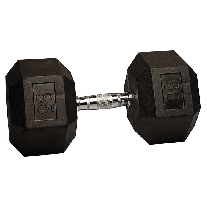 Body Solid 85 Lb Rubber Coated Hex Dumbbell 3 Body Solid 85 Lb Rubber Coated Hex Dumbbell