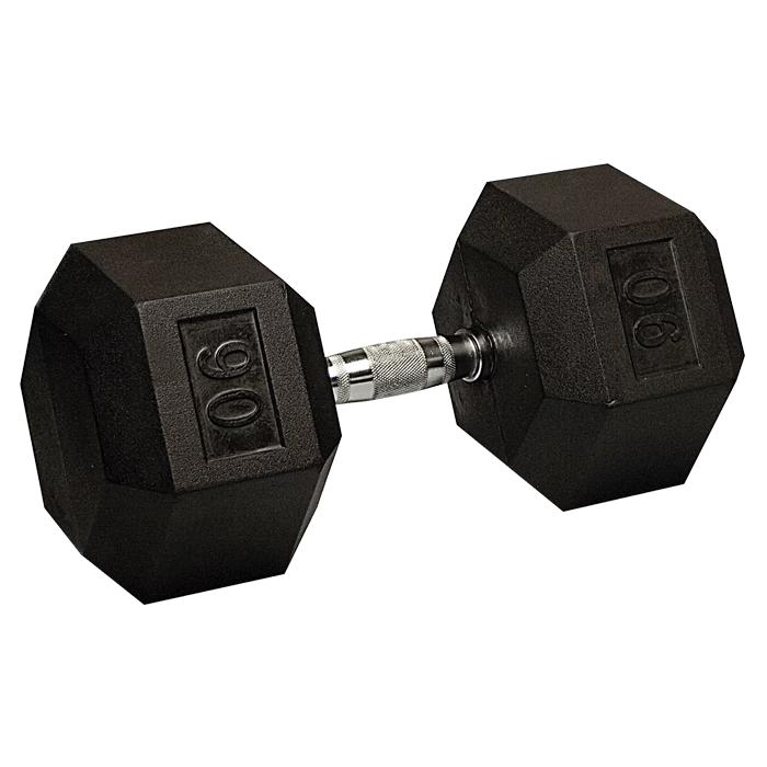 Body Solid 90 Lb Rubber Coated Hex Dumbbell 3 Body Solid 90 Lb Rubber Coated Hex Dumbbell
