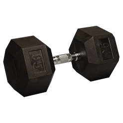 Body Solid 95 Lb Rubber Coated Hex Dumbbell